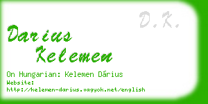 darius kelemen business card