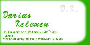 darius kelemen business card